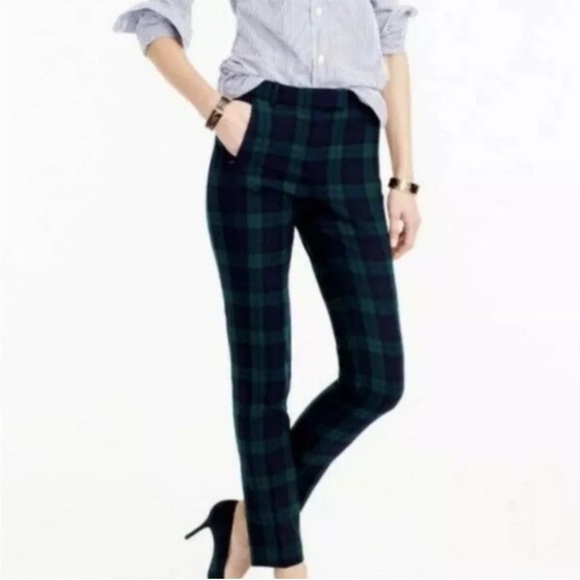 EUC! J. Crew Maddie ankle pants in Black Watch plaid! Perfect for the holidays! - Picture 3 of 7